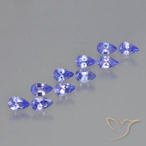 2.51 ctw Blue Tanzanite Stones, Natural Tanzanite in Pear Facet Shape for Sale