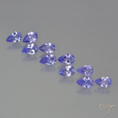 2.21ctw Natural Intense Violet Blue Tanzanite, Pear Shape, VS
