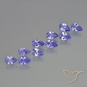2.21 ctw Blue Tanzanite Stones, Natural Tanzanite in Pear Facet Shape for Sale