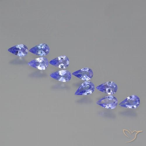 1.66ctw Natural Intense Violet Blue Tanzanite, Pear Shape, VS