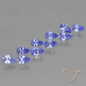 1.83 ctw Blue Tanzanite Stones, Natural Tanzanite in Pear Facet Shape for Sale
