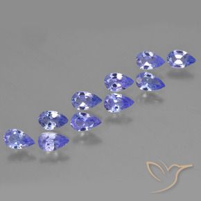 2.13 ctw Blue Tanzanite Stones, Natural Tanzanite in Pear Facet Shape for Sale