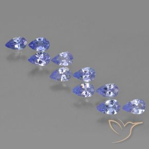 1.95 ctw Blue Tanzanite Stones, Natural Tanzanite in Pear Facet Shape for Sale