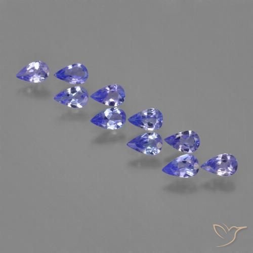 2.05ctw Natural Intense Violet Blue Tanzanite, Pear Shape, VS