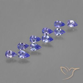 2.05 ctw Blue Tanzanite Stones, Natural Tanzanite in Pear Facet Shape for Sale
