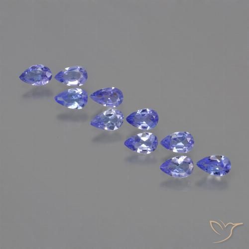 1.96ctw Natural Intense Violet Blue Tanzanite, Pear Shape, VS