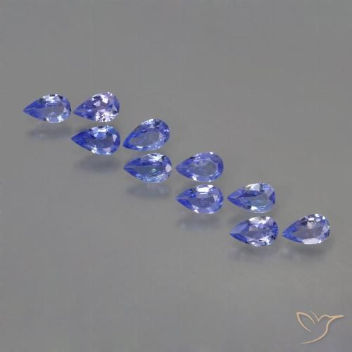 1.91ctw Natural Intense Violet Blue Tanzanite, Pear Shape, VS