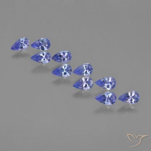 2.17 ct Blue Tanzanite, 5 x 3.1 mm Pear Cut From Tanzania, Photo A