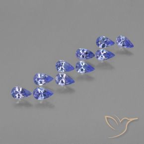 2.17 ctw Blue Tanzanite Stones, Natural Tanzanite in Pear Facet Shape for Sale