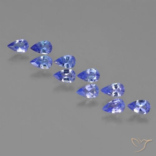 2.02ctw Natural Light Cornflower Blue Tanzanite, Pear Shape, VS