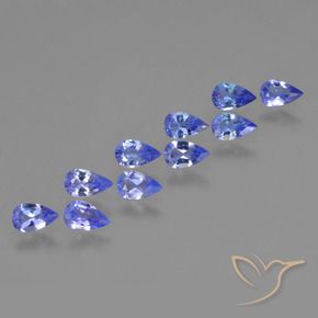 2.02 ctw Blue Tanzanite Stones, Natural Tanzanite in Pear Facet Shape for Sale