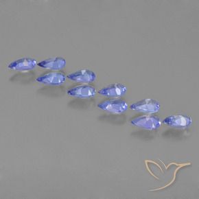 Tanzanite Gemstones in 5 x 3 mm (calibrated) Size for Sale, Tanzanite Stones in Light Cornflower Blue Color