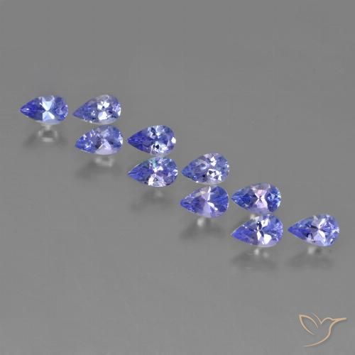 2.52ctw Natural Intense Violet Blue Tanzanite, Pear Shape, VS