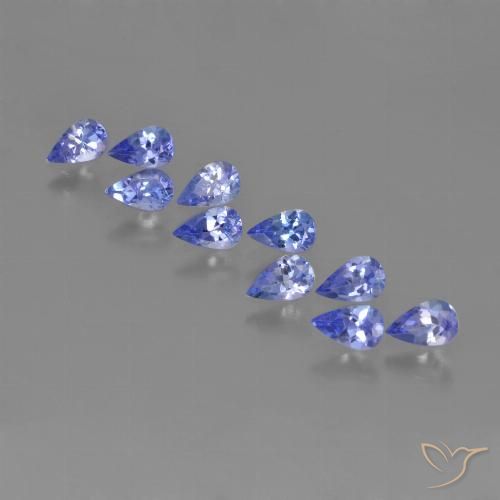 2.32ctw Natural Intense Violet Blue Tanzanite, Pear Shape, VS