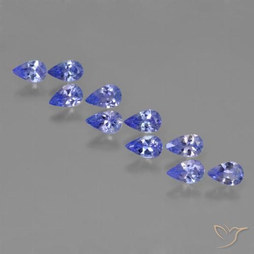 1.87ctw Natural Intense Violet Blue Tanzanite, Pear Shape, VS