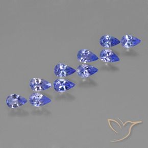 1.87 ctw Blue Tanzanite Stones, Natural Tanzanite in Pear Facet Shape for Sale
