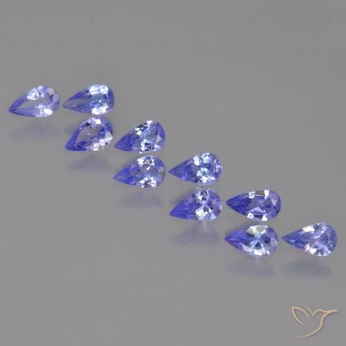 1.89ctw Natural Intense Violet Blue Tanzanite, Pear Shape, VS