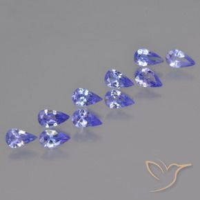 1.89 ctw Blue Tanzanite Stones, Natural Tanzanite in Pear Facet Shape for Sale