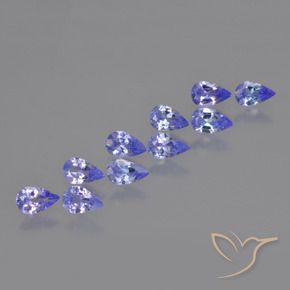 2.03 ctw Blue Tanzanite Stones, Natural Tanzanite in Pear Facet Shape for Sale