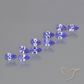 2.35 ctw Blue Tanzanite Stones, Natural Tanzanite in Pear Facet Shape for Sale