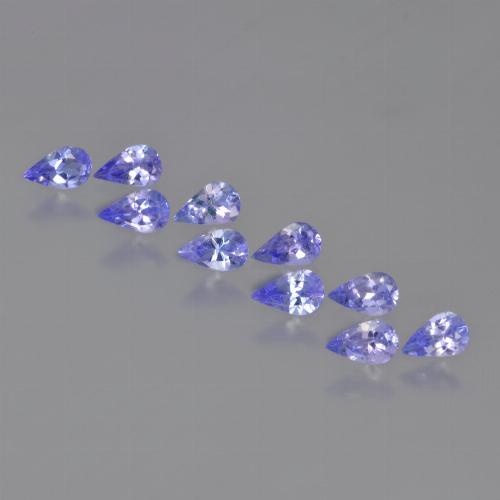 Intense Violet Blue Tanzanite Gem - 0.2ct Pear Facet (ID: 454279)