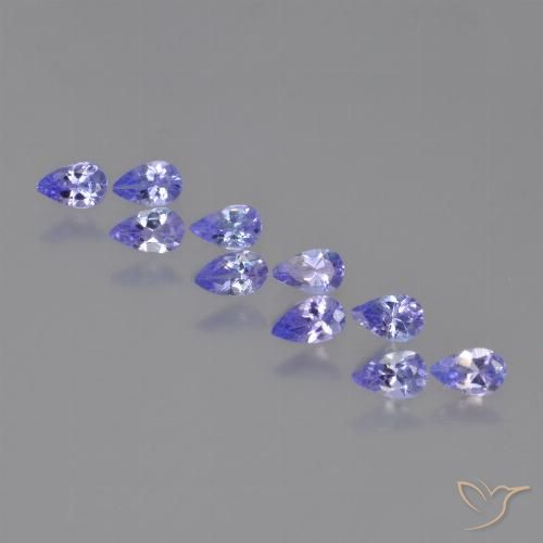 1.80ctw Natural Intense Violet Blue Tanzanite, Pear Shape, VS