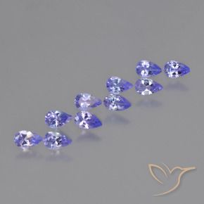 1.80 ctw Blue Tanzanite Stones, Natural Tanzanite in Pear Facet Shape for Sale