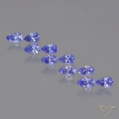 2.62ctw Natural Intense Violet Blue Tanzanite, Pear Shape, VS