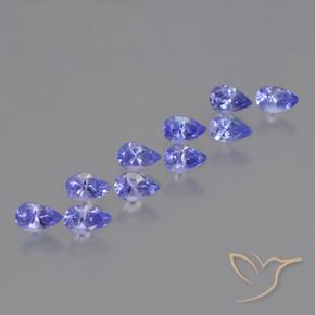 2.62 ctw Blue Tanzanite Stones, Natural Tanzanite in Pear Facet Shape for Sale