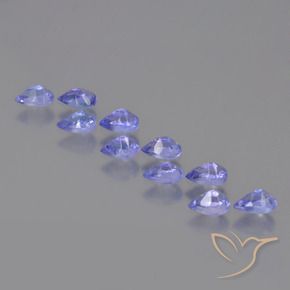 Tanzanite Gemstones in 4.9 x 3.2 mm Size for Sale, Tanzanite Stones in Intense Violet Blue Color