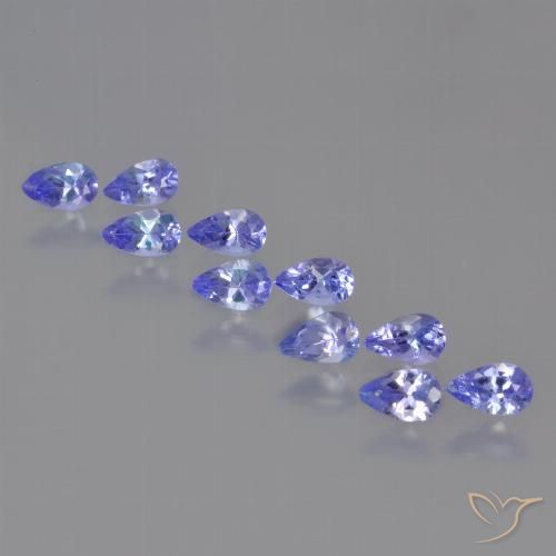 2.11ctw Natural Intense Violet Blue Tanzanite, Pear Shape, VS
