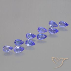 1.98 ctw Blue Tanzanite Stones, Natural Tanzanite in Pear Facet Shape for Sale