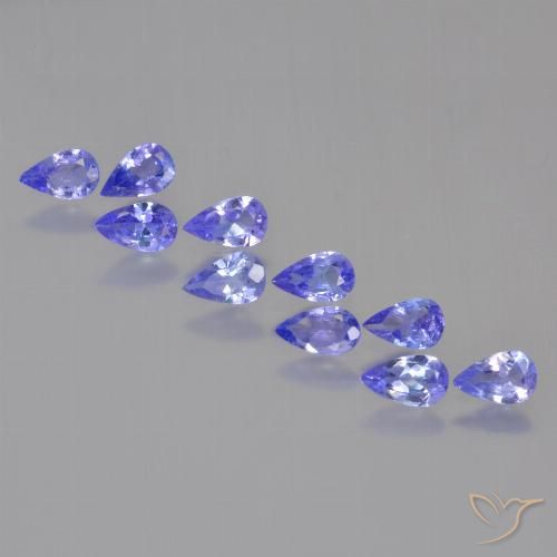 1.97ctw Natural Intense Violet Blue Tanzanite, Pear Shape, VS