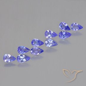1.97 ctw Blue Tanzanite Stones, Natural Tanzanite in Pear Facet Shape for Sale