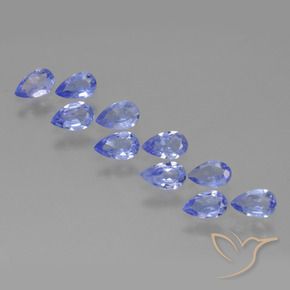 1.95 ctw Blue Tanzanite Stones, Natural Tanzanite in Pear Facet Shape for Sale