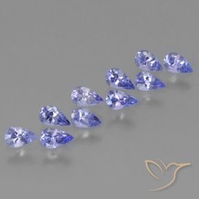 2.12 ctw Blue Tanzanite Stones, Natural Tanzanite in Pear Facet Shape for Sale