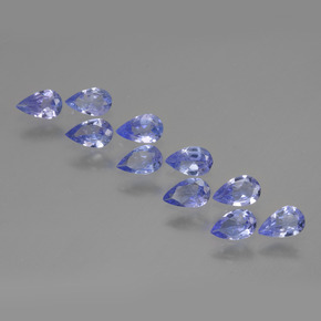 Intense Violet Blue Танзанит Камень - 0.2ct Фасетная Груша (ID: 454326)