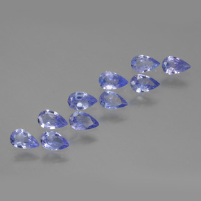 1.91 ctw Blue Tanzanite Stones, Natural Tanzanite in Pear Facet Shape for Sale