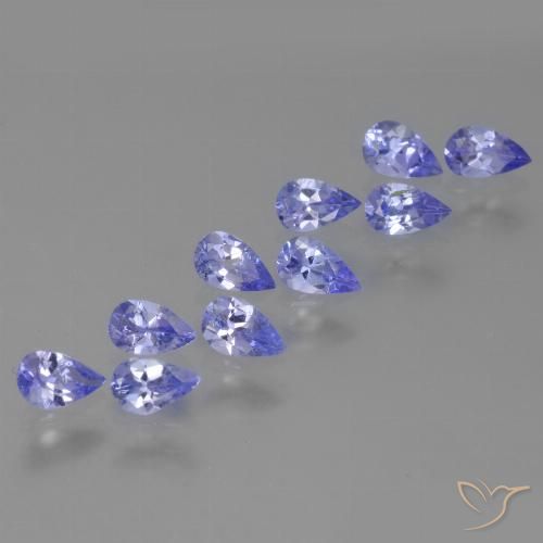 2.22 ct Blue Tanzanite, 5.1 x 3.2 mm Pear Cut From Tanzania, Photo A