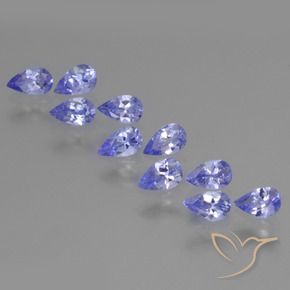 2.22 ctw Blue Tanzanite Stones, Natural Tanzanite in Pear Facet Shape for Sale