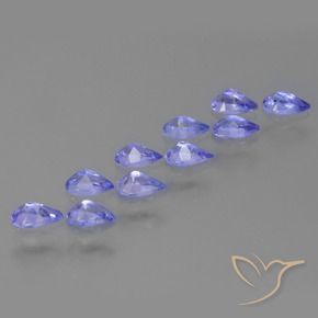 Tanzanite Gemstones in 5.1 x 3.2 mm Size for Sale, Tanzanite Stones in Intense Violet Blue Color