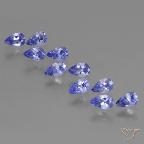 2.39ctw Natural Intense Violet Blue Tanzanite, Pear Shape, VS