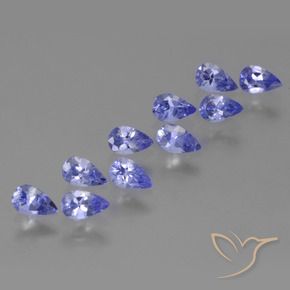 2.39 ctw Blue Tanzanite Stones, Natural Tanzanite in Pear Facet Shape for Sale