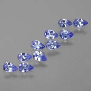 2.00 ctw Blue Tanzanite Stones, Natural Tanzanite in Pear Facet Shape for Sale
