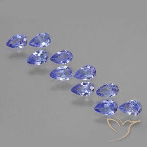 2.01 ctw Blue Tanzanite Stones, Natural Tanzanite in Pear Facet Shape for Sale
