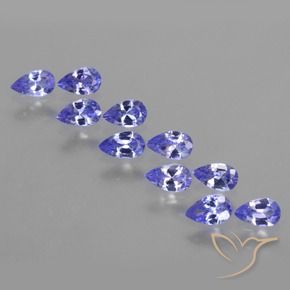 2.20 ctw Blue Tanzanite Stones, Natural Tanzanite in Pear Facet Shape for Sale