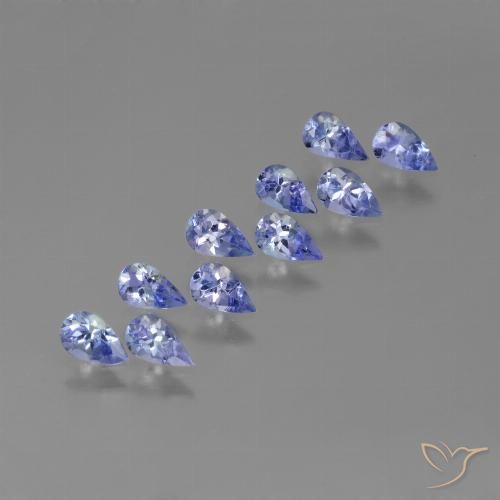 2.22ctw Natural Intense Violet Blue Tanzanite, Pear Shape, VS