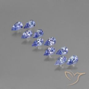 2.22 ctw Blue Tanzanite Stones, Natural Tanzanite in Pear Facet Shape for Sale