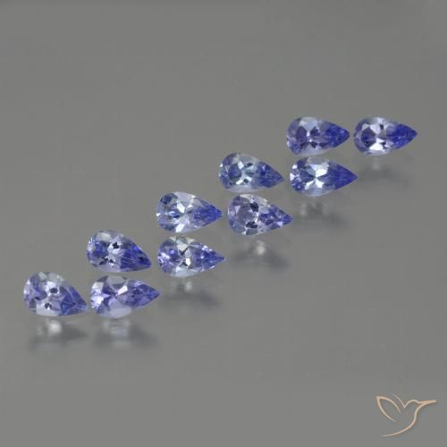 2.37ctw Natural Intense Violet Blue Tanzanite, Pear Shape, VS