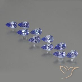 2.37 ctw Blue Tanzanite Stones, Natural Tanzanite in Pear Facet Shape for Sale